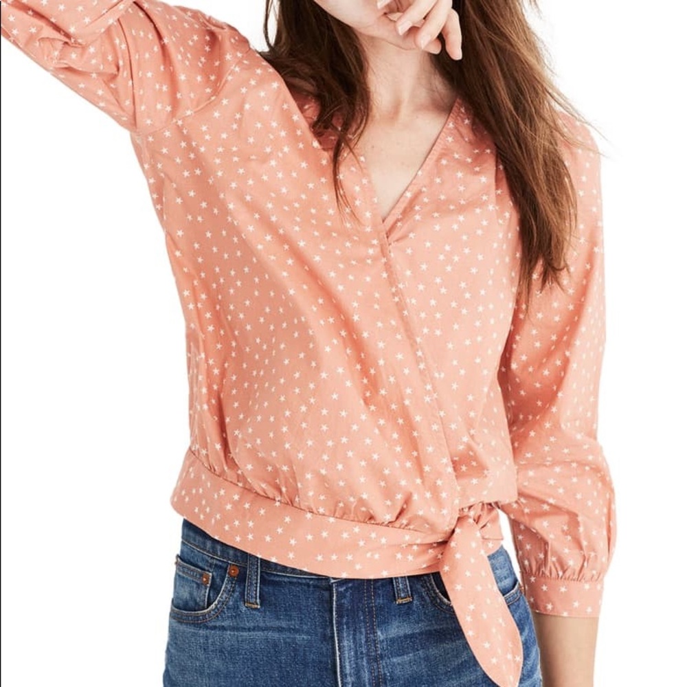 Madewell Wrap Top in Star Scatter